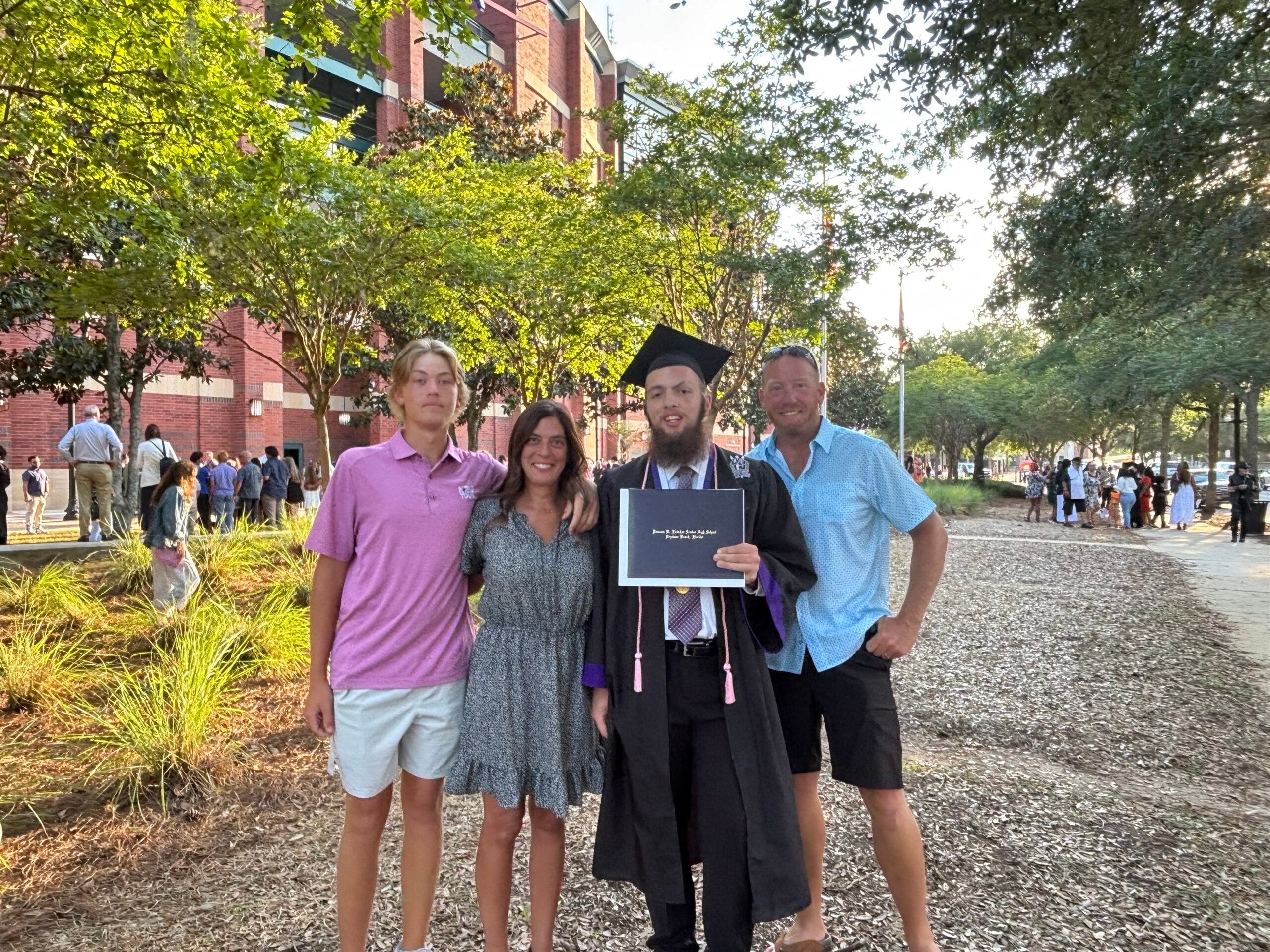 Matt Mergo with his family